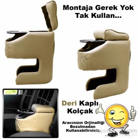 Resim Automix Montajsız Bardaklı Deri Kolçak Bej 