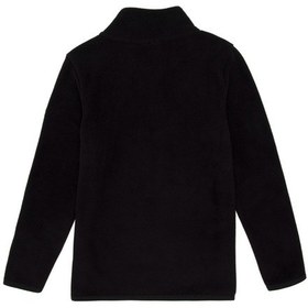 Resim U.S. Polo Assn. Erkek Çocuk Yarım Fermuarlı Siyah Polar Sweatshirt 50298060-VR046 