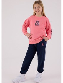 Resim U.S. Polo Assn. U.s. Polo Assn Kız Çocuk Pembe Eşofman Takımı 5274-48835 Pembe 
