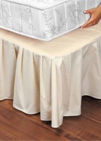 Resim METİNEV Bej Renk Pamuk Saten Büzgülü Baza Eteği 