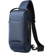 Resim Weixier 9530 Usb Şarj Portlu Ve Kilitli Omuz Çantası-Mavi Standart 