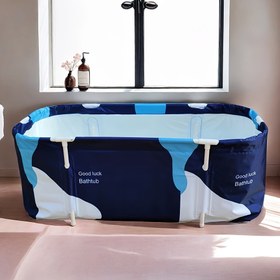 Resim Katlanabilir Adım Adım Banyo Küveti Mükemmel İzolasyonlu Sıcak ve Soğuk Su için - Çağdaş Tasarım, Yüksek Kaliteli Dayanıklı Malzeme, Sol Tarafı Tahliye, Sauna, Kaplıcalar ve Kış Rahatlaması için Taşınabilir - Ev Banyosu İçin Temel Gereç 