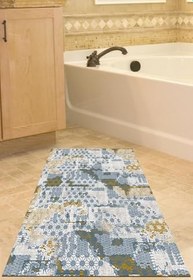 Resim Kaymaz Taban Djt Banyo Halı Yıldız Deri Modern M5015 M5015D2-9, Mavi, 100 x 150 