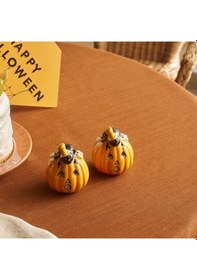 Resim Karaca Halloween Tuzluk Ve Biberlik Turuncu 