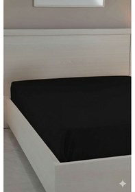 Resim %100 Pamuk Ranforce Premium Çift Kişilik Çarşaf - Siyah Siyah 