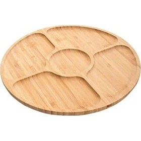 Resim Bambum Victoria - Dönen Bölmeli Servis Tabağı Küçük B2538 Ahşap 