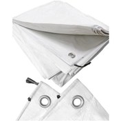 Resim Beyaz Renk Ebatlı Branda, 5x7 Çadır 140 Gr/m2 Su Geçirmez Kamyon Saman İnşaat Gölgeleme Çadırı 