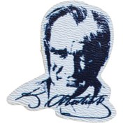 Resim Ororabutik Atatürk Ahşap Broş rozet 2-3cm 