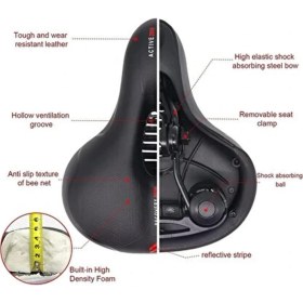 Resim Rectus Bisiklet Sele Airzone Hava Kanallı Elastomer Yaylı Soft Doku 