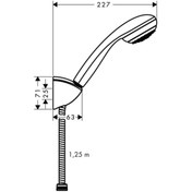 Resim Hansgrohe Crometta 85 1jet El Duşu 1.25 Mt Hortum Set 