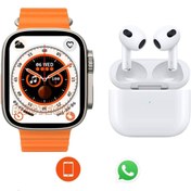 Resim BGGTech Iphone 13 Pro Uyumlu Watch 8 Ultra T800 Ultra Akıllı Saat + 3.nesil Kablosuz Bluetooth Kulaklık 