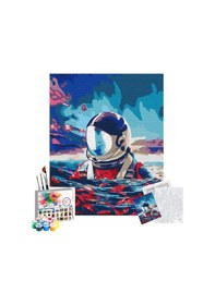 Resim Sayılarla Boyama Seti 40 X 50 Cm Tuval Şasesine Gerili Astronot 