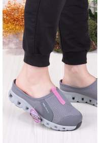 Resim Fort King Diya Anatomik Rahat Esnek Memory Foam Taban Sabo Terlik Kadın Terlik Gri - Pembe 
