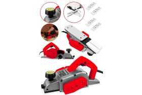 Resim Schatz 800W Sjs Metal Şanzıman Bakır Sargı Motor Çift Bıçaklı Planya Rende Makinesi Kırmızı + 4 Uç 