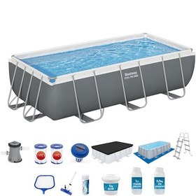 Resim Prefabrik Havuz Seti 404 x 201 x 100 CM Bw 429 