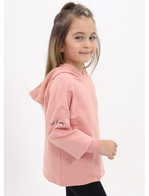 Resim Toontoy Kız Çocuk Baskılı Sweatshirt Koyu Pudra 