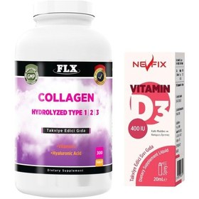 Resim Collagen Tip-1 Tip-2 Tip-3 Hyoluronic Asit 300 Tablet + Nevfix 400 Iu Sprey 20 Ml 