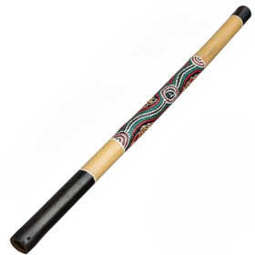 Resim Wolawood Doğal Bambu Kaval Flüt Yağmur Sesi Özel Aborjin Desenli Enstrüman El Yapımı Meditasyon Müzik Terapi 