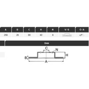 Resim YAVUZSAN 40370 Fren Diski Ön D-Max 02-12 2Wd 256×26×88 6 Bijon 