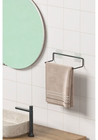 Resim Zabata Yapışkanlı Havluluk Siyah Havlu Askısı Metal Havlu Tutacağı Banyo Mutfak Havluluğu Minimal Tasarım Siyah 