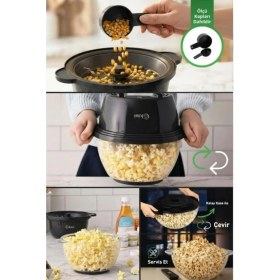 Resim Kiwi KPM-7407 Mısır Patlatma Makinesi 5 Dk Hızlı Patlatma, Otomatik Karıştırma 