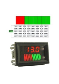 Resim Akü Seviye / Akü Kapasite Göstergesi Voltmetreli 