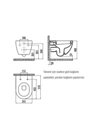 Resim Creavit Free Asma Klozet Fe320 Kapak Hariç 