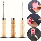 Resim 3 Parça Paslanmaz Çelik Mum Yapımı Delme Alet Seti - Ergonomik Saplı ve Tek Uçlu Konik Matkap & Kanca ile Hassas Fitil Deliği Oluşturma, DIY Mum Malzemeleri, Silikon Kalıplarla Uyumludur (Tarçınlı, Lavanta Yeşili, Nane Yeşili) - Hobi Tutkunları ve El Sanatçıları İçin İdeal 