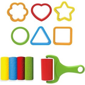 Resim Geometrik Şekiller Oyun Hamur Seti 200 Gr. - Oyun Hamuru Seti - Hamur Setleri - Hamur Kalıpları Renkli 