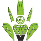 Resim SEVENKARDEŞLER Sevenkardeşler Kawasaki Zx10R Uyumlu Yeşil Tank Pad Set 