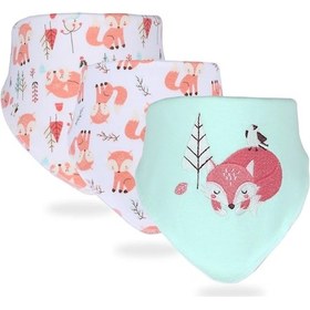 Resim 3 Adet/takım Yüksek Kalite Önlükler Çift Katmanlar Pamuk Tükürük Havlusu Fox Fox 