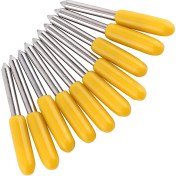 Resim Tenfowee 30 Derece Sementli Karbür Kesici Bıçaklar 10 Adet - Vinyl Ve Yapışkan Medya İçin, 2mm Mil Çapı, Kırmızı Koruyucu Kapak, Roland Ve Diğer Plotterlar İçin Uyumlu 