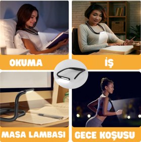 Resim SZ MASTER Ayarlanabilir Led Boyun Işığı Kitap Okuma lambası 3 Renkli Kitap Okuma Örgü Kamp Tamir için 