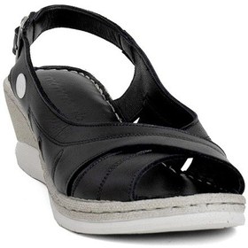 Resim Mammamia D24ys-1390 Kadın Dolgu Topuk Sandalet Siyah-siyah Siyah 