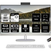 Resim HP 27-CR0004NT i7 1355U 48GB 512GB SSD Intel Graphics 27" FHD IPS W11H All In One PC Beyaz & PER4 
