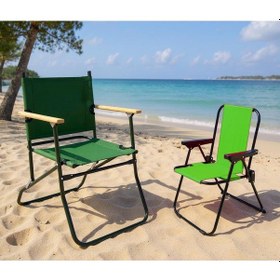 Resim Exent 140 Kg Kapasiteli Katlanır Kamp Sandalyesi Ve 2-6 Yaş Lüx Çocuk Piknik Sandalyesi-yeşil Kırımızı 