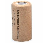 Resim Supex SP2000SC 2000 mAh 1.2 V SC Ni-CD Kağıt Şarj Edilebilir Pil 2'li 