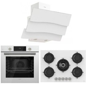 Resim Ferre QMS63CB - RS036 - D024 Beyaz Ankastre Set 