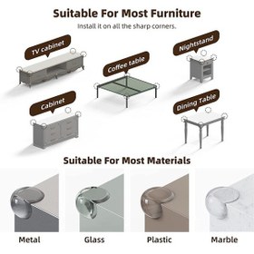 Resim Silikon Şeffaf Masa Kenarı Köşe Koruması Ev Güvenliği 