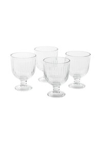 Resim 4 Adet Kadehli Cam Bardak Seti Şeffaf Renk Meridyendukkan 28 Cl, 4 Adet Su-meşrubat Bardağı 