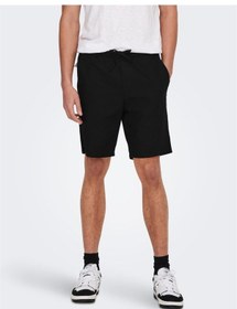 Resim Only & Sons Onslinus 0007 Cot Lin Shorts Noos Erkek Şort-26438 - XS Siyah 