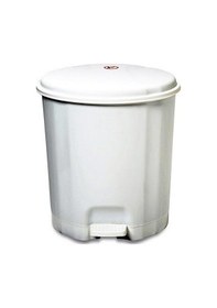 Resim Motek Elit Pedallı Plastik Çöp Kovası İç Kovalı 12 Lt Beyaz 