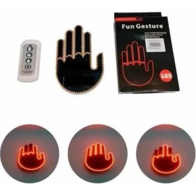 Resim Marsilyan Pilli LED Işık Araç Camı Için Uzaktan Kumandalı El Simgesi 