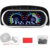 Resim Konesam Araçlar İçin 2 Si 1 Arada Dijital Su Sıcaklığı Ve Voltmetre 9-36v, 1/8npt Sensörlü, Fahrenheit Gösterge 