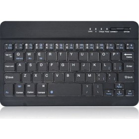 Resim Klavye İpad Mobil Tablet Bilgisayar İçin Uygundur, Harika Kontrol Ofis Sessiz Kablosuz Klavye Fare Şarj Seti 7 İnç Tek Klavye Siyah 