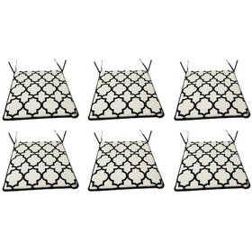 Resim Sandalye Minderi Eko 6 Adet Bağcıklı Bahçe Minderi (Alaçatı) (525116346) 