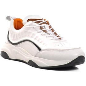 Resim Ayakmod Premium 495 M Beyaz Hakiki Deri Erkek Sneaker Beyaz 