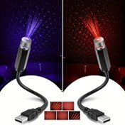 Resim USB Yıldız Projektör Işığı, LED Ortam Aksan Aydınlatması, Ayarlanabilir 360 Derece Dönüş, Masaüstü Yıldızlı Gökyüzü Efekti Araba İçi, Yatak Odası, Oturma Odası, Tatil Dekoru, Sevgililer Günü, Buluşma - Pil Gerekmez 