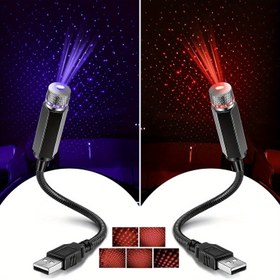 Resim USB Yıldız Projektör Işığı, LED Ortam Aksan Aydınlatması, Ayarlanabilir 360 Derece Dönüş, Masaüstü Yıldızlı Gökyüzü Efekti Araba İçi, Yatak Odası, Oturma Odası, Tatil Dekoru, Sevgililer Günü, Buluşma - Pil Gerekmez 