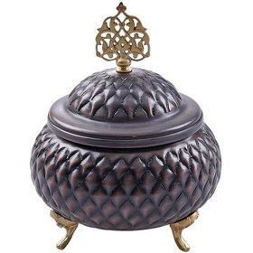 Resim Nusnus Bakır Zımba Ayaklı Şekerlik Siyah No1 